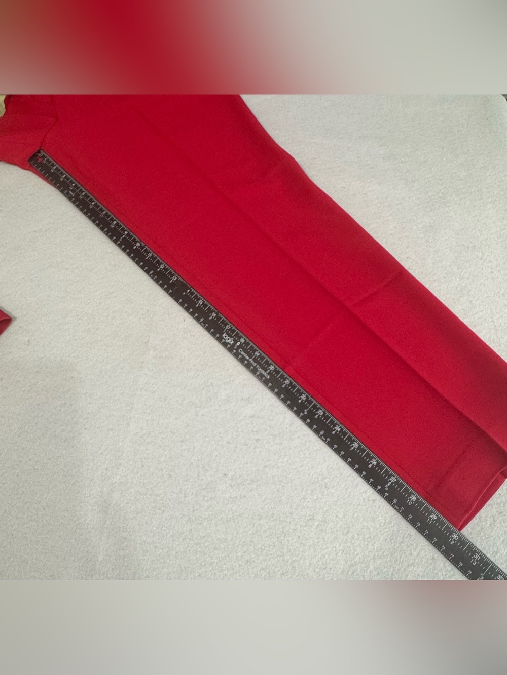 Black Label by Evan Picone Fire Red Trousers 16 Straight Leg (Runs like 14) - Picture 10 of 11